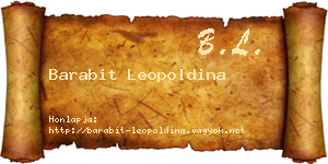 Barabit Leopoldina névjegykártya